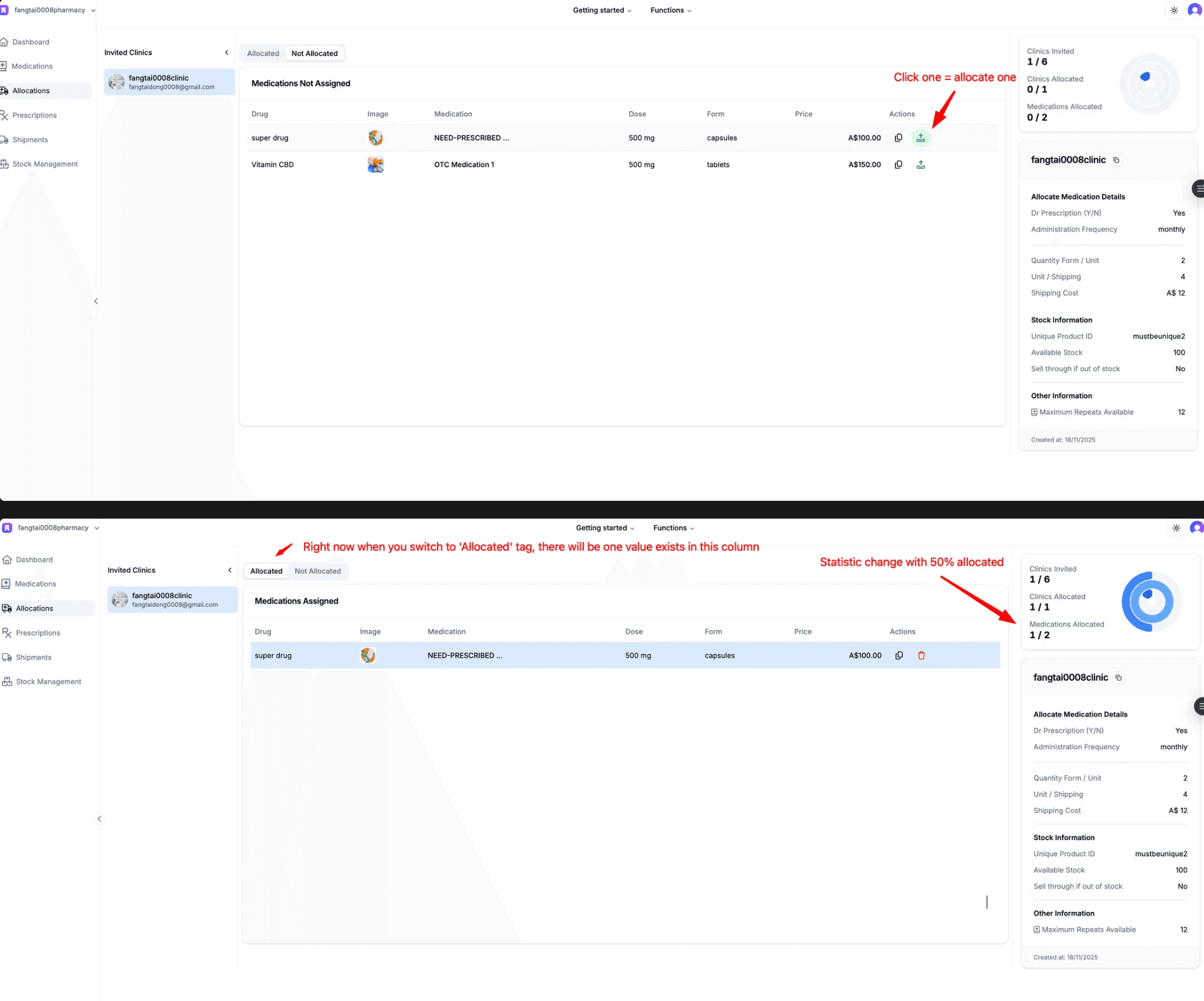 Pharmacy Allocations - Allocate Process