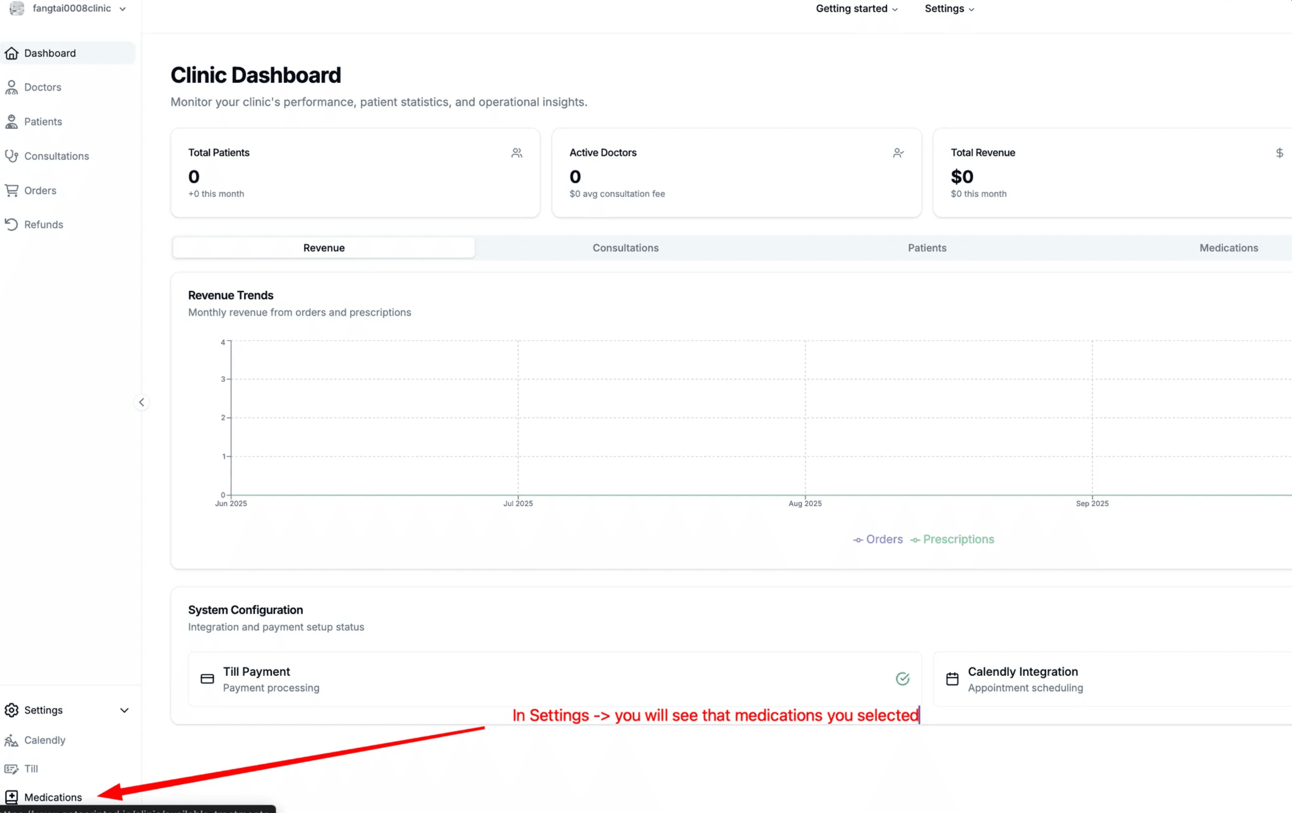 Selected Medications Confirmation